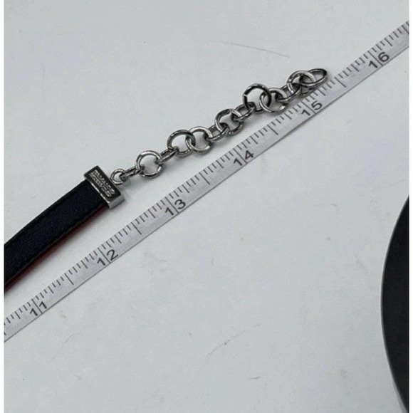 Ermanno SCERVINO French Designer‎ Black Leather Chain Caps Goth Choker Necklace - Picture 9 of 11